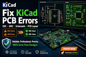 fix kicad pcb errors, erc problems  and shematic design issues