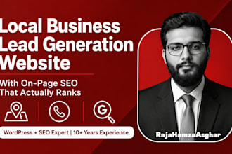 build a local business lead generation website with onpage SEO