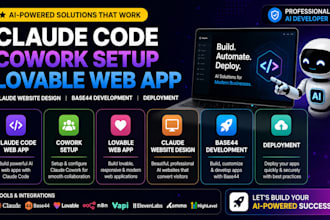 claude code cowork setup lovable web app claude website design base44 deployment