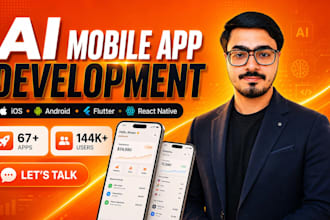 do ai mobile app development for android ios app using flutter or react native