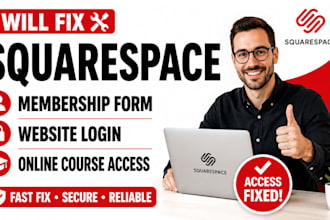 fix squarespace membership form website login squarespace online course access