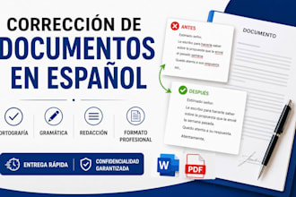 corregiré documentos en español