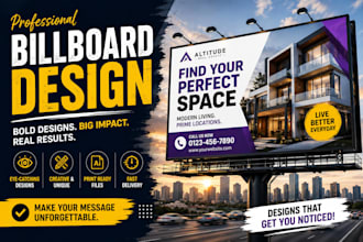 create premium billboard design for your business, signage design