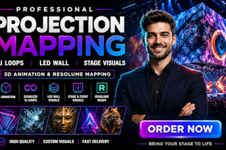 project mapping vj loops led wall stage visuals 3d animation resolume mapping