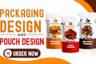 design premium pouch packaging and pouch label design