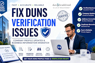 fix d u  n s verification issues, company profile updates and business mismatch