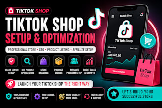 setup tiktok shop product listing SEO affiliate program brand store optimization
