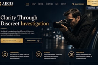 build a private investigator wordpress website for confidential client inquiries
