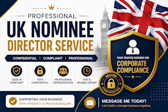 provide a UK nominee director service with full corporate compliance