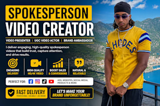 be spokesperson video presenter