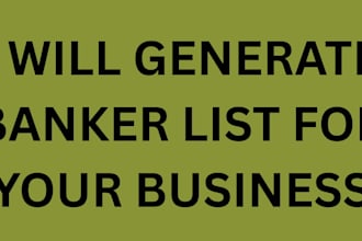 generate banker list for your business leads