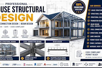 do ca fl nm ny tx house structural design steel connection design beam design