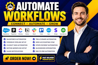 automate salesforce pipedrive clickup notion slack trello xero stripe quickbook