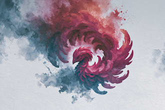 design a handrawn watercolor logo