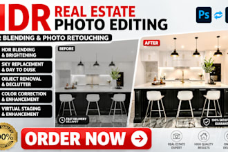 do hdr real estate photo editing retouching virtual staging and property photos