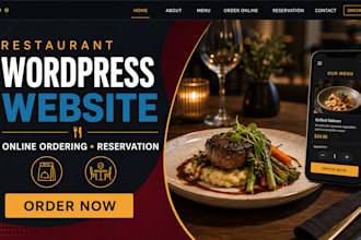 build a wordpress restaurant website with online ordering and reservation