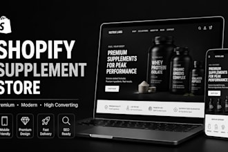 do shopify supplement store for vitamins, protein, wellness and nutrition brands