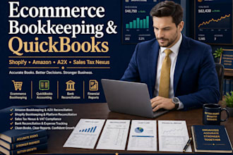 do ecommerce bookkeeping, quickbooks, shopify, a2x and sales tax nexus