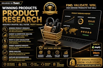 be your shopify product research expert and product listing