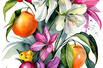 draw botanical illustration art for you