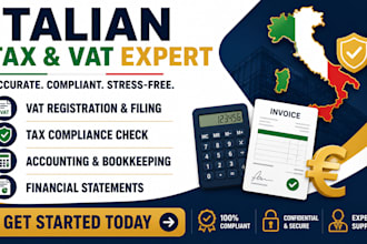 do italian tax filing, vat, compliance check, accounting and bookkeeping