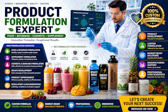 be your food scientist for recipe creation and food product development support