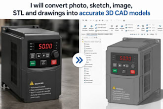 convert photos, sketches, stl files and drawings into manufacturing ready 3d cad