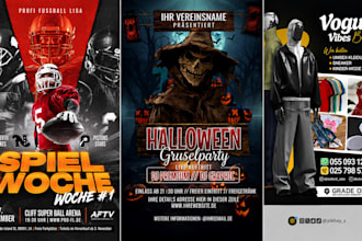 design outstanding flyer design, sport flyer, german flyer in a professional way
