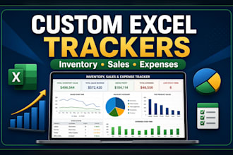 create a custom excel inventory, sales or expense tracker