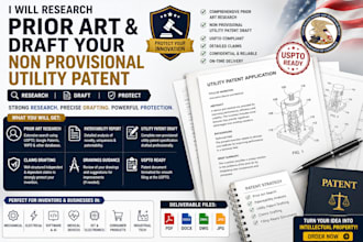 research prior art and draft your non provisional utility patent