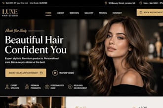 design wix hair salon website beauty saloon hairstylist website