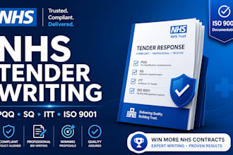 write nhs pqq sq itt response and iso 9001 quality manual coshh rams statement