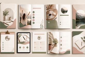 design editable lead magnet PDF, canva workbook, guide and ebook for business