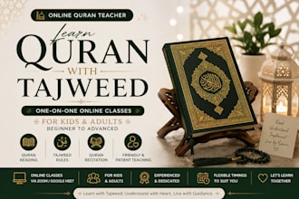 teach quran with tajweed to kids and adults