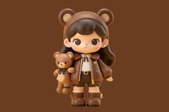 sculpts 3d model, character, toys, and action figures for 3d printing