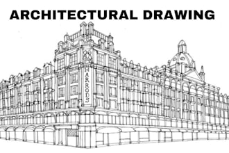 draw architectural drawings, floor plans, site plans and construction drawings