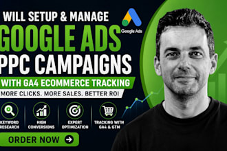 setup and manage google ads ppc campaigns with ga4 ecommerce