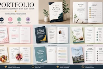 design canva lead magnet ebook, workbook, PDF guide coaching ebook