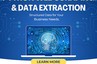 do python web scraping, data extraction and web crawler