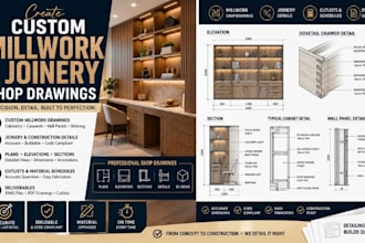 create custom millwork and joinery shop drawings