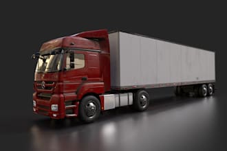 create 3d truck rendering design 3d car modeling 3d vehicle design