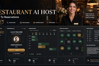 build a restaurant ai receptionist for reservations and enquiries