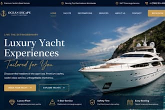build wix yacht rental website boat rental yacht booking website