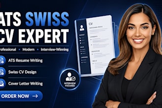 create ats friendly swiss CV for office banking corporate and finance jobs