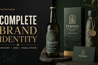 develop a complete beverage or food brand identity