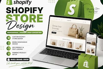 design a professional shopify store with a modern responsive layout