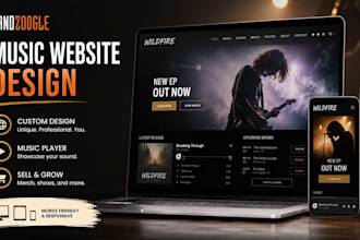design a custom artist, band or music website on bandzoogle