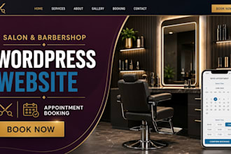 build a salon or barbershop wordpress website with appointment booking