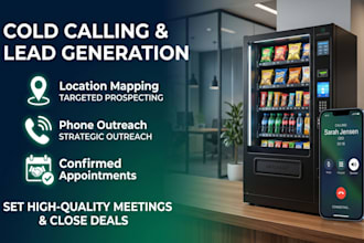 do professional cold calling for vending machine placement and atm locator