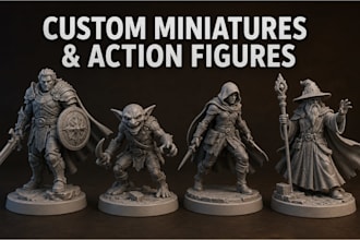 sculpt custom action figures, toys and dnd miniatures for 3d printing